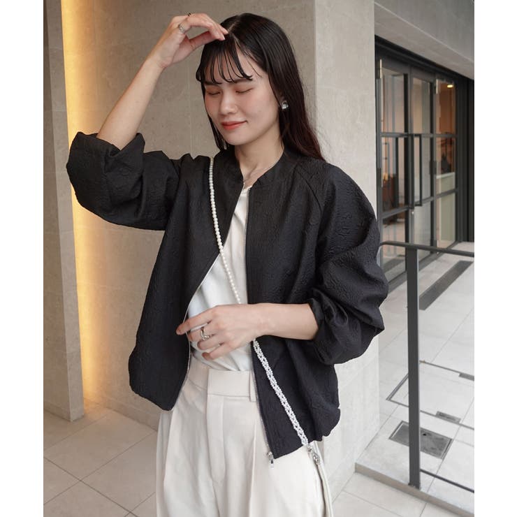 ふくれジャガードバルーンジップブルゾン | CORNERS  | 詳細画像1 