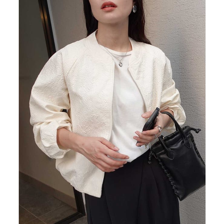 ふくれジャガードバルーンジップブルゾン | CORNERS  | 詳細画像14 