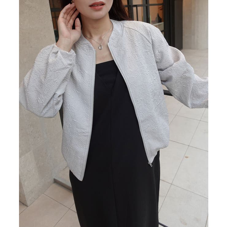 ふくれジャガードバルーンジップブルゾン | CORNERS  | 詳細画像10 