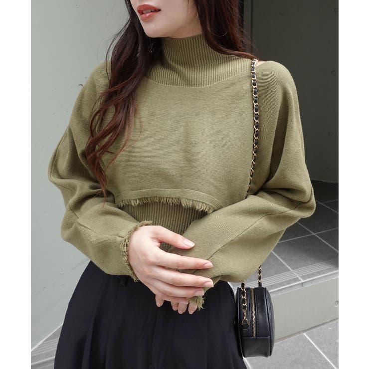 【専用】さき様 Vネックプレーンニット＋ノースリニットマキシ Vネックプレーンニットセーター - ブラック | ZARA Japan / 日本