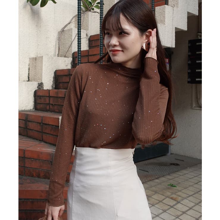 NEMIKA ストライプ ボートネック スクエアネックトップス Square Neck Tops | FICTION TOKYO OF