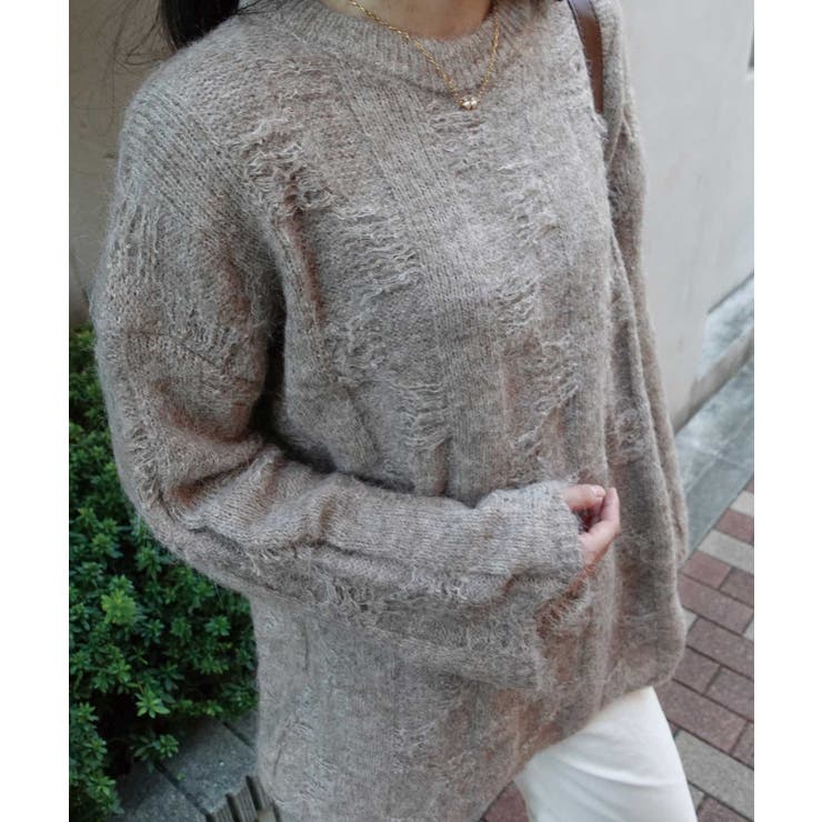 起毛メランジオーバーサイズニット | CORNERS  | 詳細画像25 