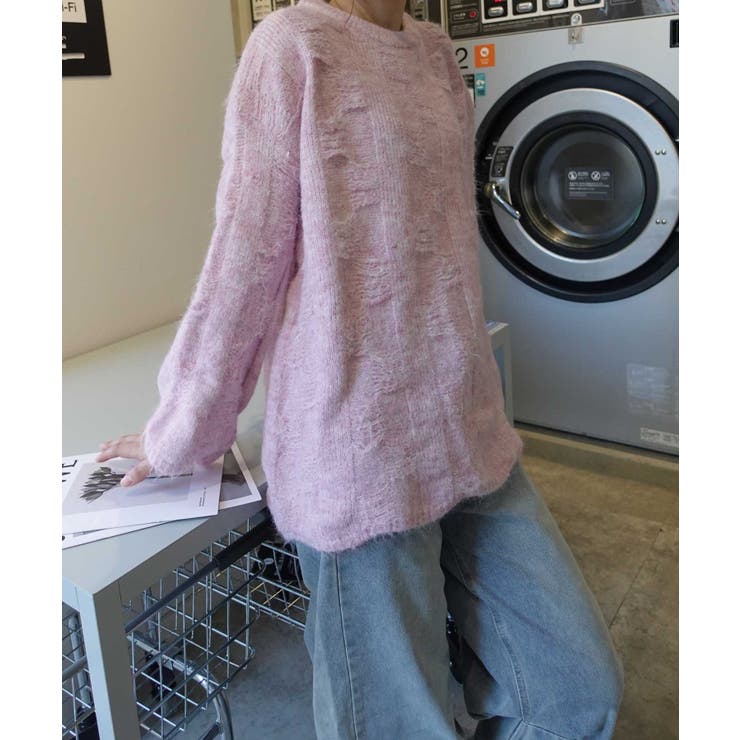 起毛メランジオーバーサイズニット | CORNERS  | 詳細画像15 