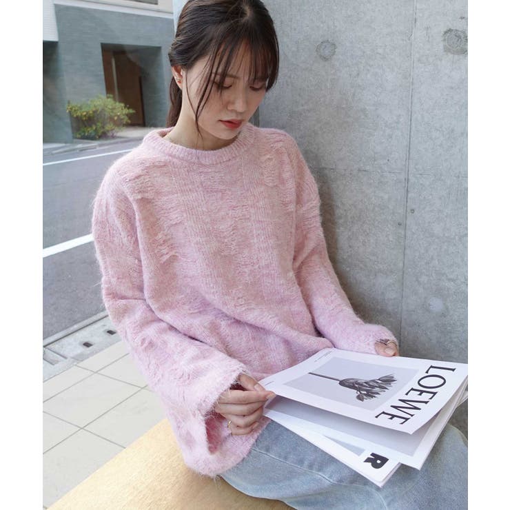 起毛メランジオーバーサイズニット | CORNERS  | 詳細画像13 