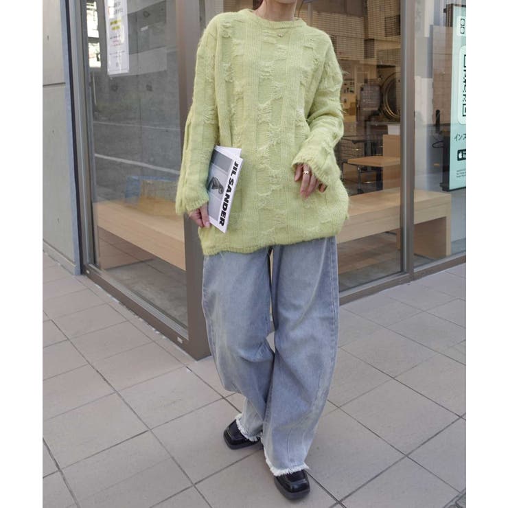 起毛メランジオーバーサイズニット | CORNERS  | 詳細画像12 