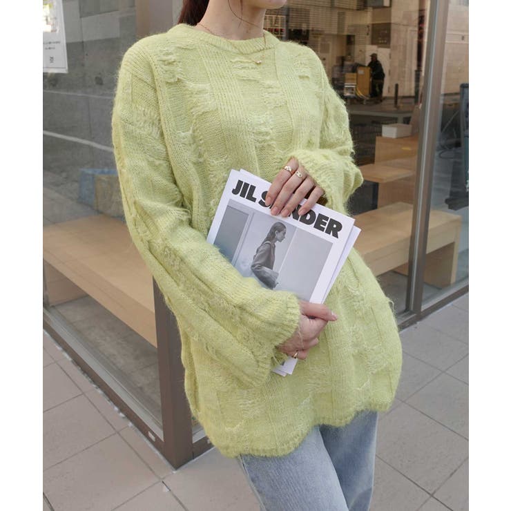 起毛メランジオーバーサイズニット | CORNERS  | 詳細画像10 