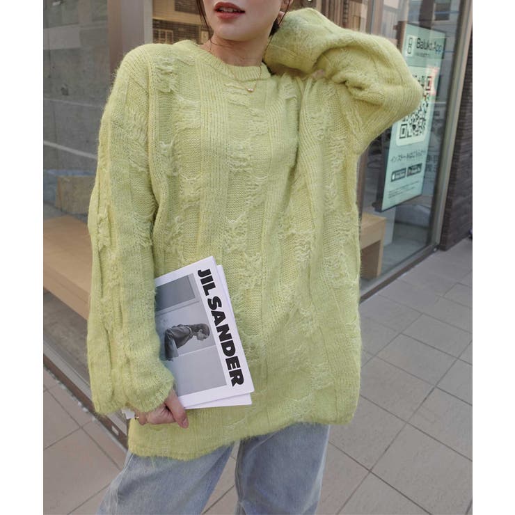 起毛メランジオーバーサイズニット | CORNERS  | 詳細画像9 