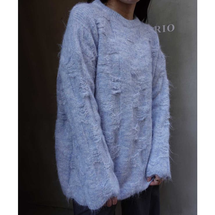 起毛メランジオーバーサイズニット | CORNERS  | 詳細画像7 