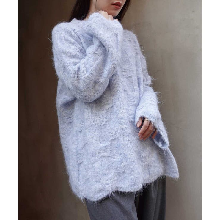 起毛メランジオーバーサイズニット | CORNERS  | 詳細画像6 