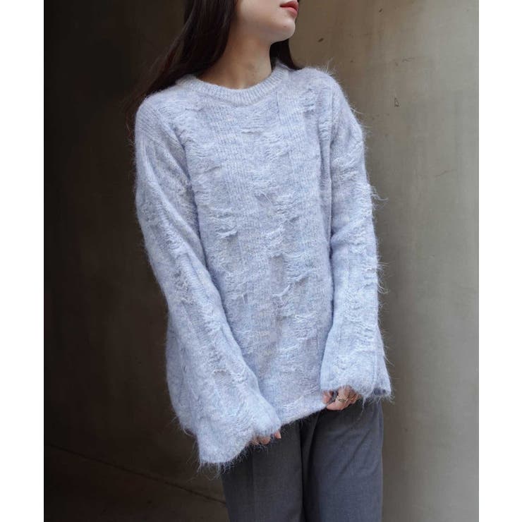 起毛メランジオーバーサイズニット | CORNERS  | 詳細画像5 