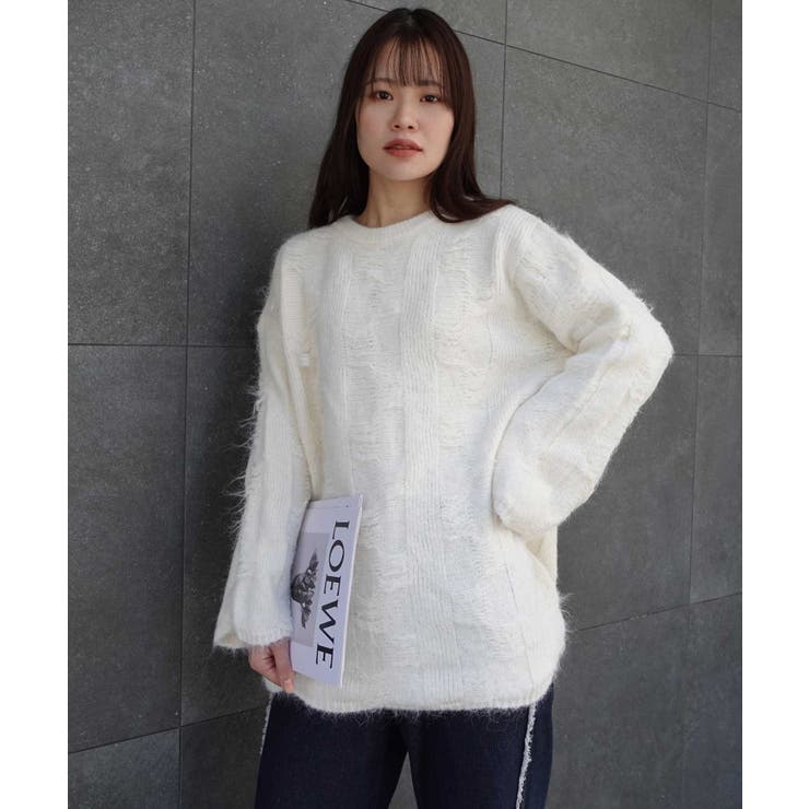 起毛メランジオーバーサイズニット | CORNERS  | 詳細画像2 