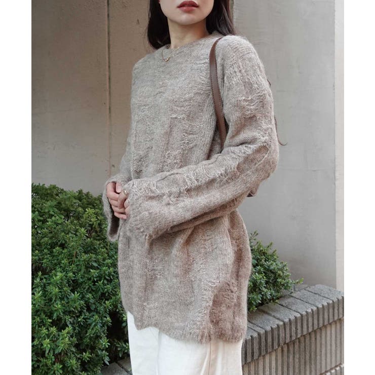 起毛メランジオーバーサイズニット | CORNERS  | 詳細画像22 