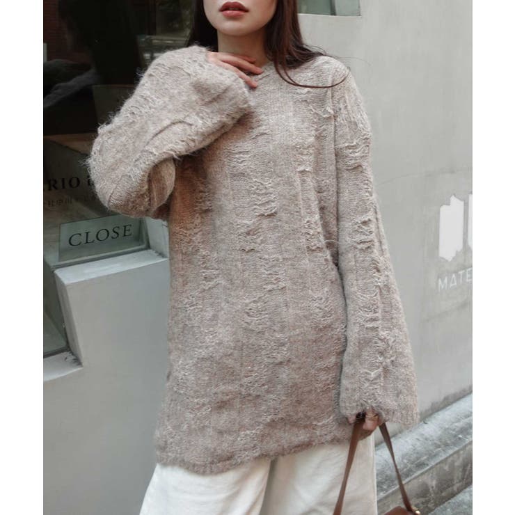 起毛メランジオーバーサイズニット | CORNERS  | 詳細画像21 