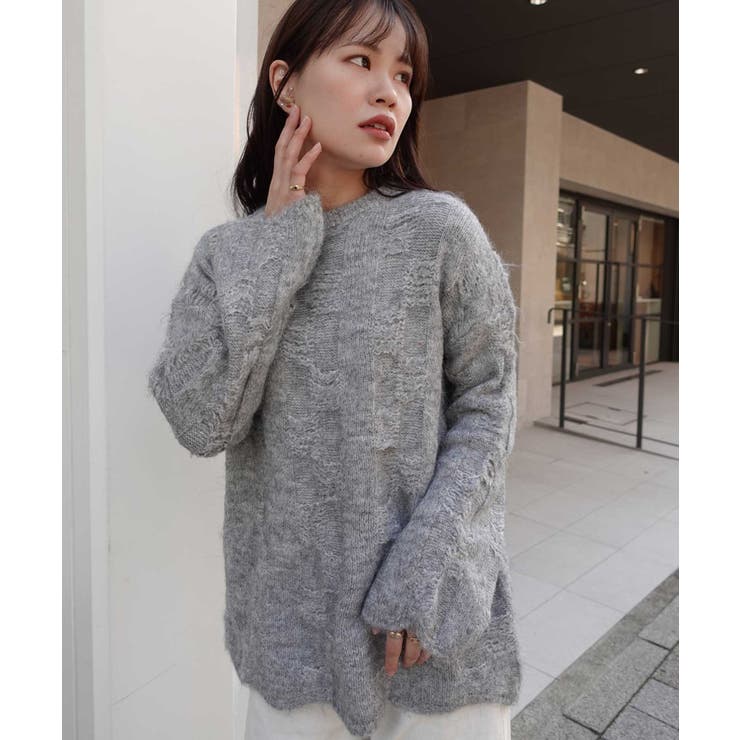 起毛メランジオーバーサイズニット | CORNERS  | 詳細画像19 