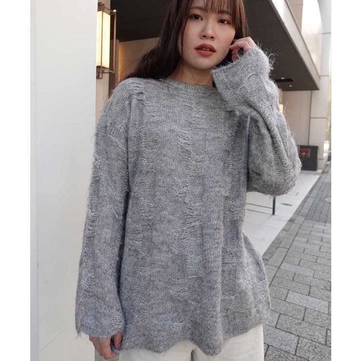 起毛メランジオーバーサイズニット | CORNERS  | 詳細画像18 