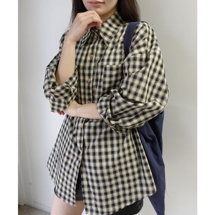 ブラック | オーバーサイズチェックシャツ | CORNERS 