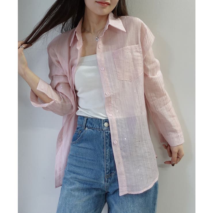 ワッシャーラメシアーシャツ | CORNERS  | 詳細画像1 