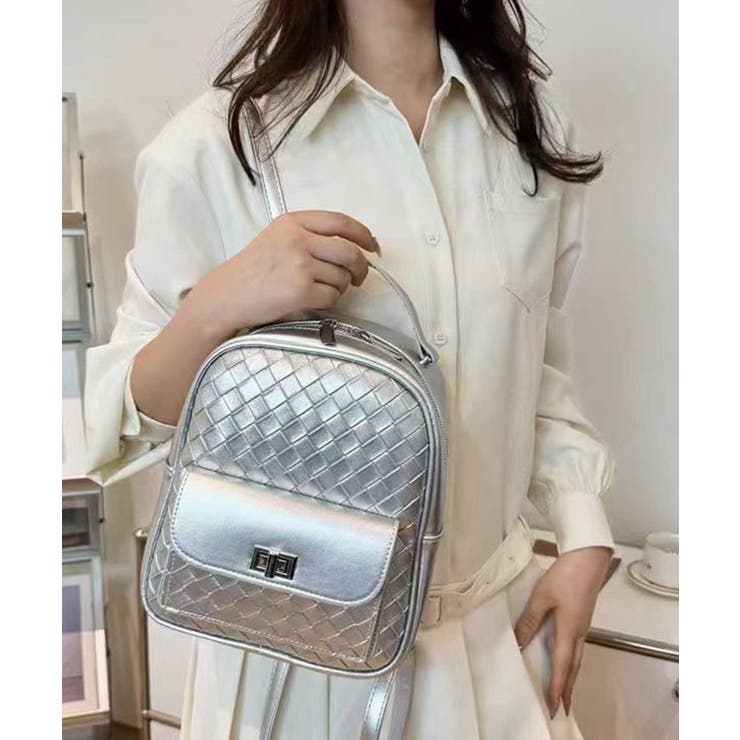 シルバー | スクエアミニリュック | CORNERS 