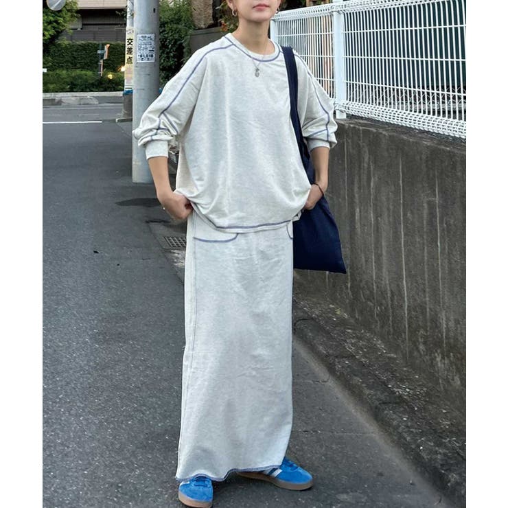 【CORNERS by KR】裏毛配色ステッチプルオーバー | CORNERS  | 詳細画像13 