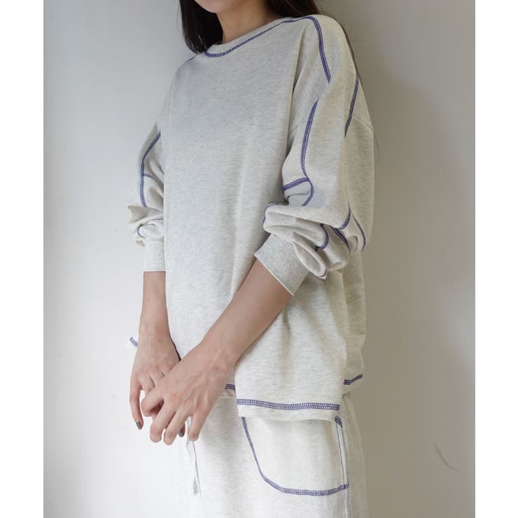 【CORNERS by KR】裏毛配色ステッチプルオーバー | CORNERS  | 詳細画像27 