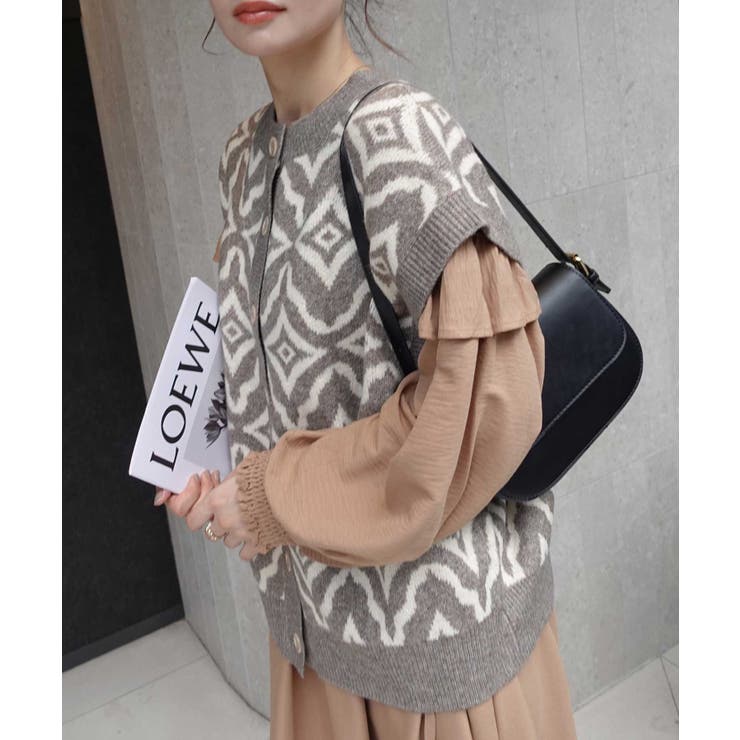 幾何学柄2wayニットベスト | CORNERS  | 詳細画像4 