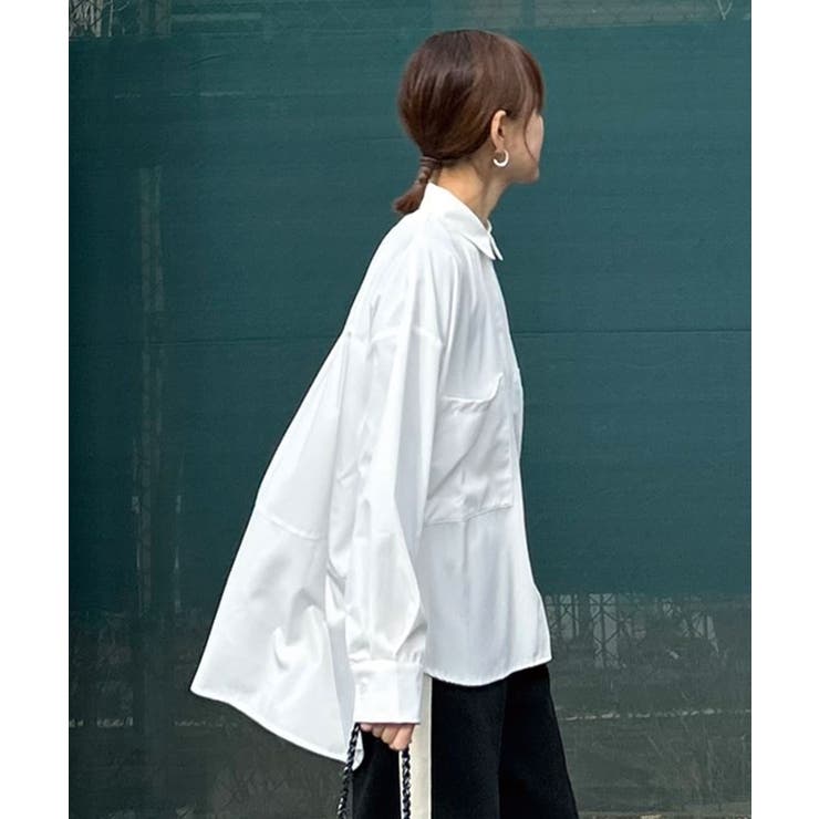 ホワイト | 【CORNERS by KR】バックロングルーズシャツ | CORNERS 