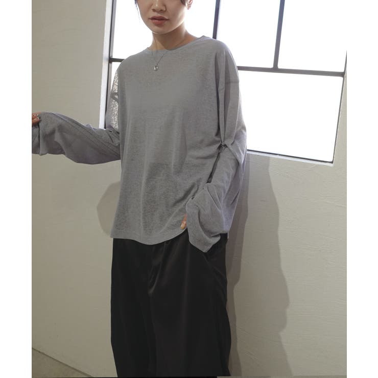 サムホール付きサイドスリットシアートップス | CORNERS  | 詳細画像14 