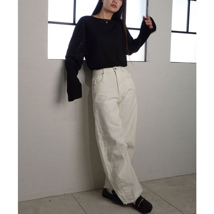 サムホール付きサイドスリットシアートップス | CORNERS  | 詳細画像16 