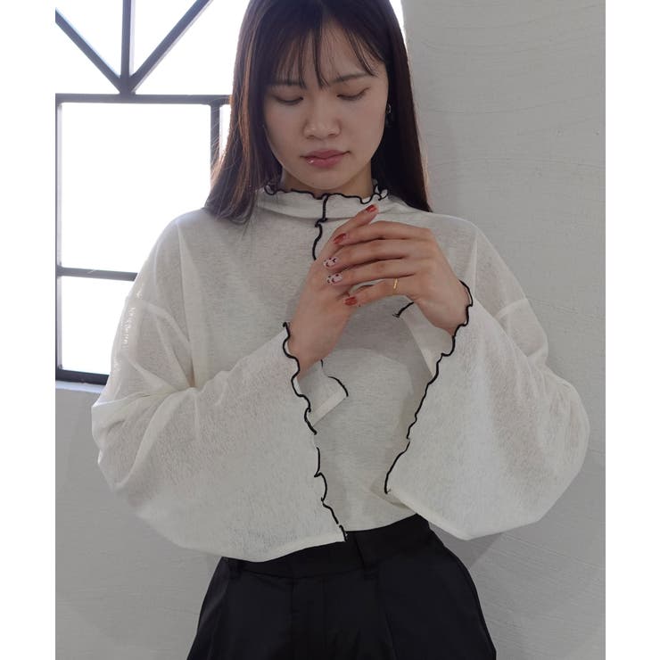 ボトルネックシアーフレアスリーブトップス | CORNERS  | 詳細画像22 