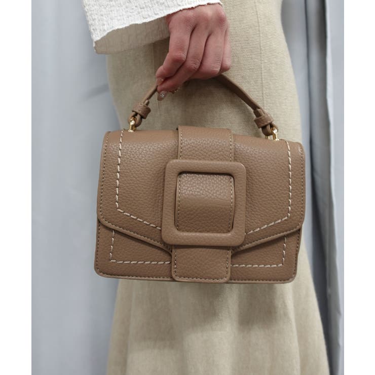 ベージュ | ミニスクエア型ショルダーバッグ | CORNERS 