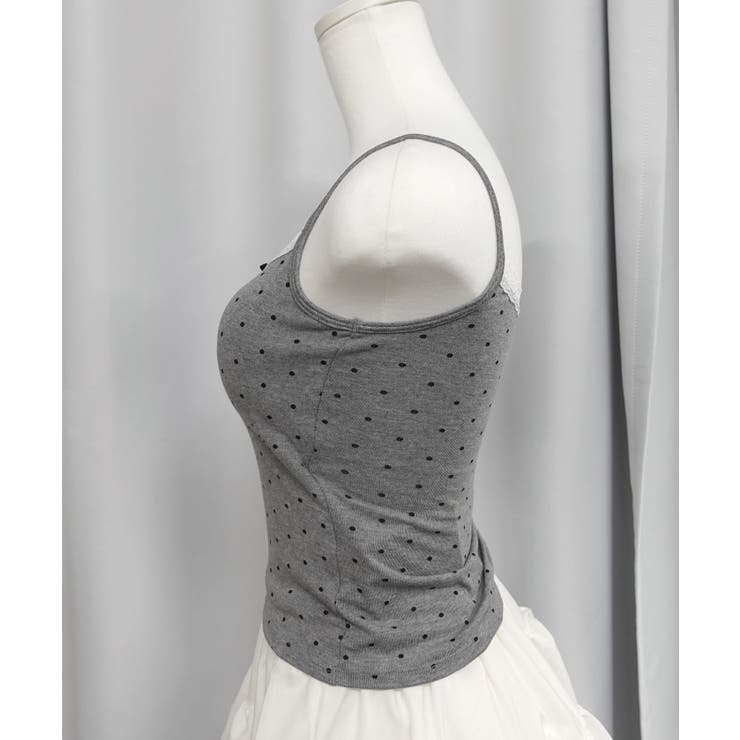 【2026SS新作】カップ付きドットレースキャミソール | CORNERS  | 詳細画像9 