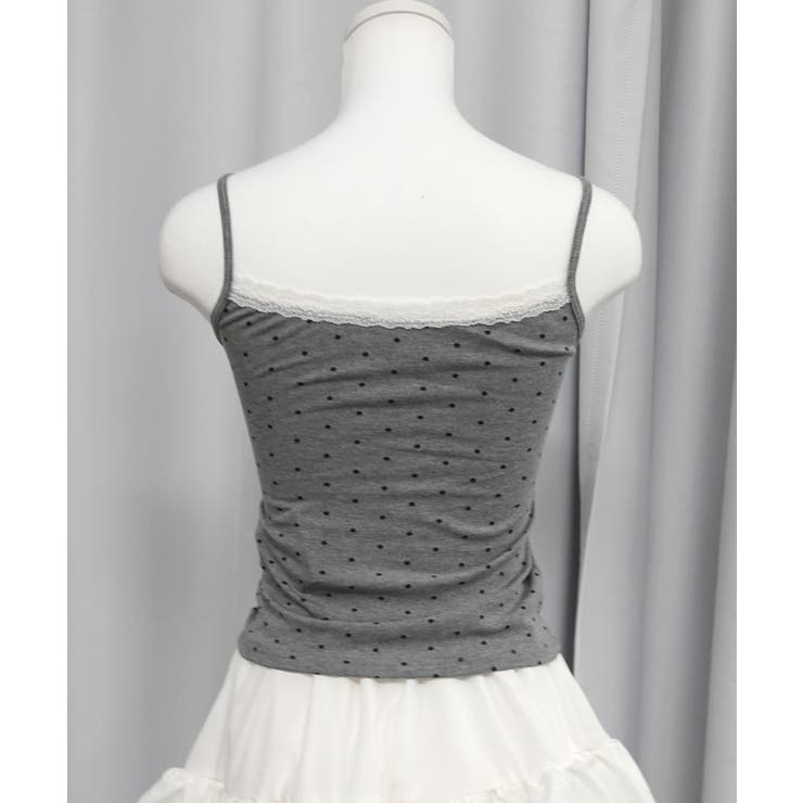 【2026SS新作】カップ付きドットレースキャミソール | CORNERS  | 詳細画像10 