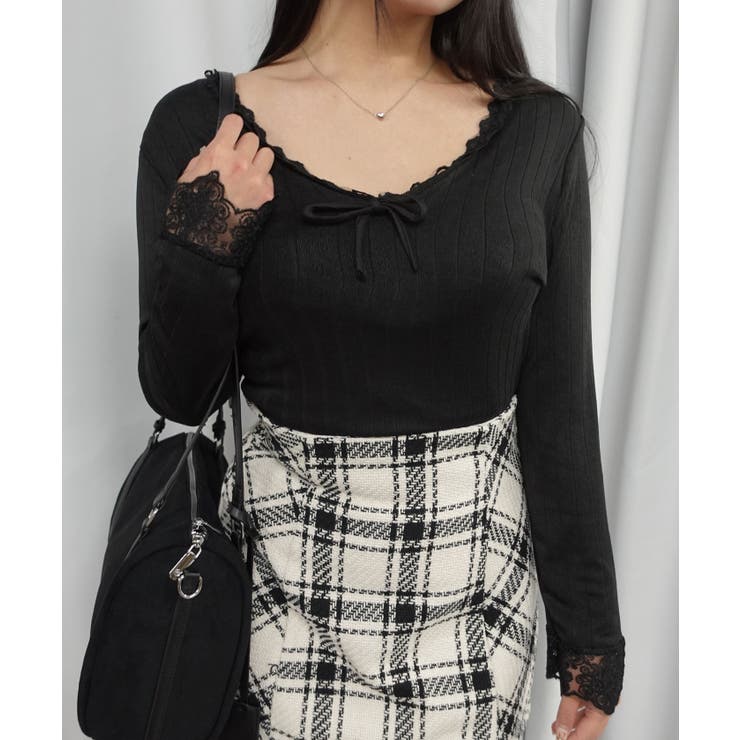 Vネックレース付きトップス | CORNERS  | 詳細画像7 