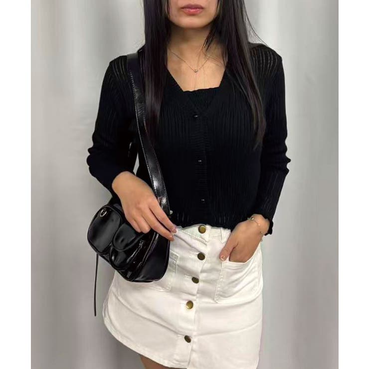 Vネックショートカーディガン | CORNERS  | 詳細画像6 