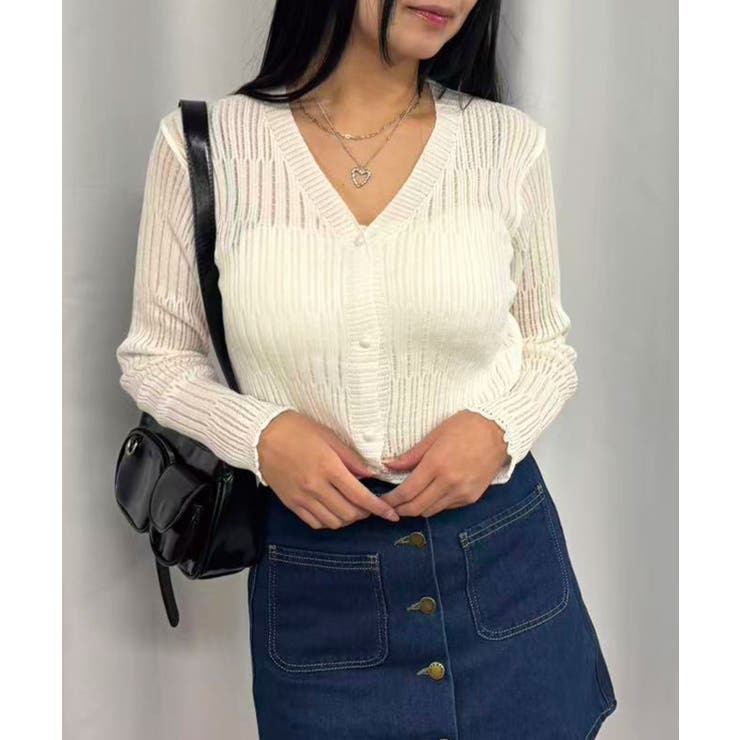 Vネックショートカーディガン | CORNERS  | 詳細画像4 