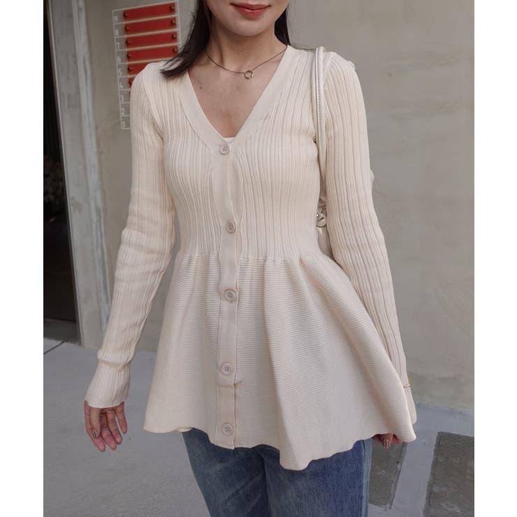 ペプラムニットカーディガン | CORNERS  | 詳細画像10 