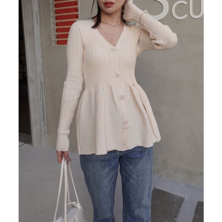 ペプラムニットカーディガン | CORNERS  | 詳細画像13 