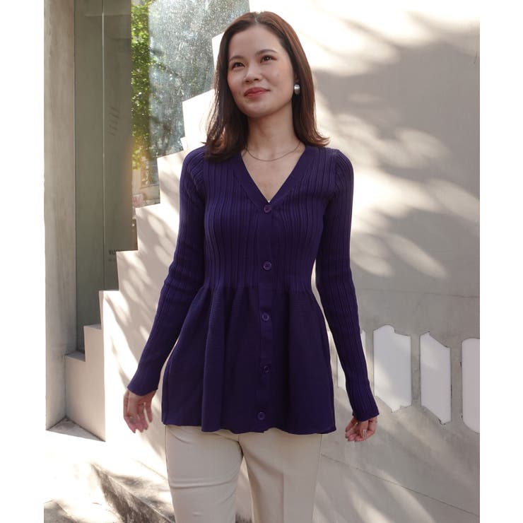 ペプラムニットカーディガン | CORNERS  | 詳細画像9 