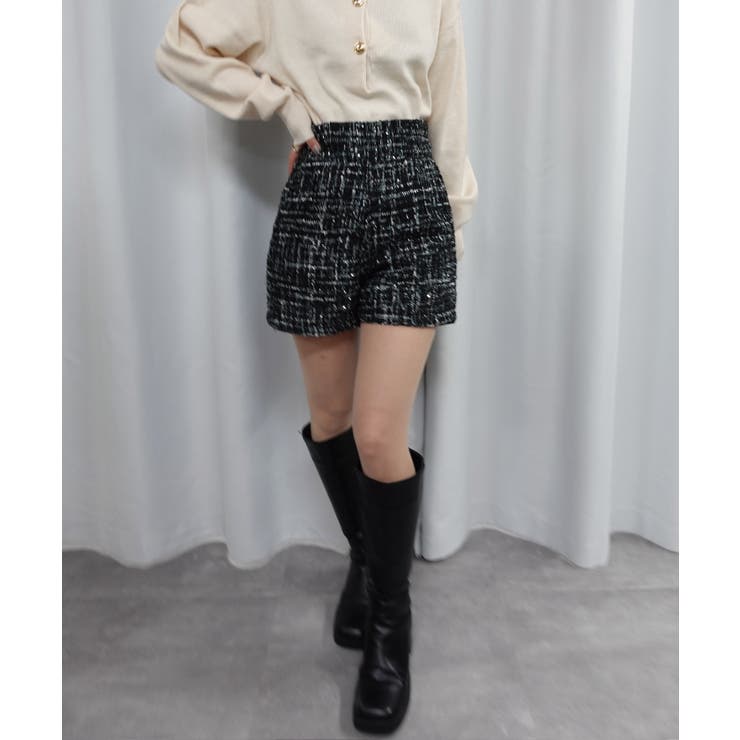 ハイウエストツイードショートパンツ | CORNERS  | 詳細画像3 