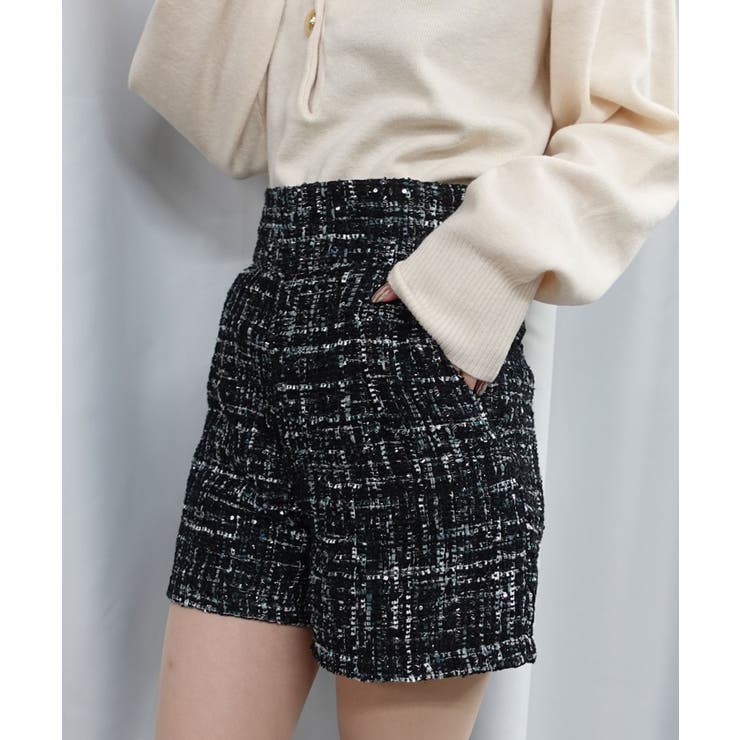 ハイウエストツイードショートパンツ | CORNERS  | 詳細画像10 