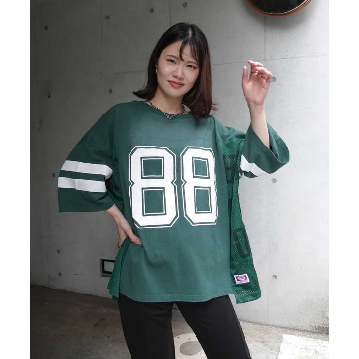 メッシュ切り替えナンバーTシャツ | CORNERS  | 詳細画像6 