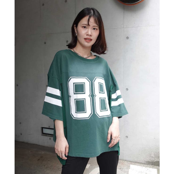 メッシュ切り替えナンバーTシャツ | CORNERS  | 詳細画像5 