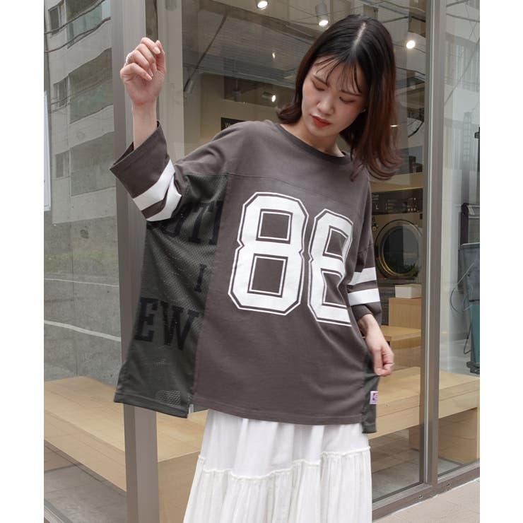 メッシュ切り替えナンバーTシャツ | CORNERS  | 詳細画像18 