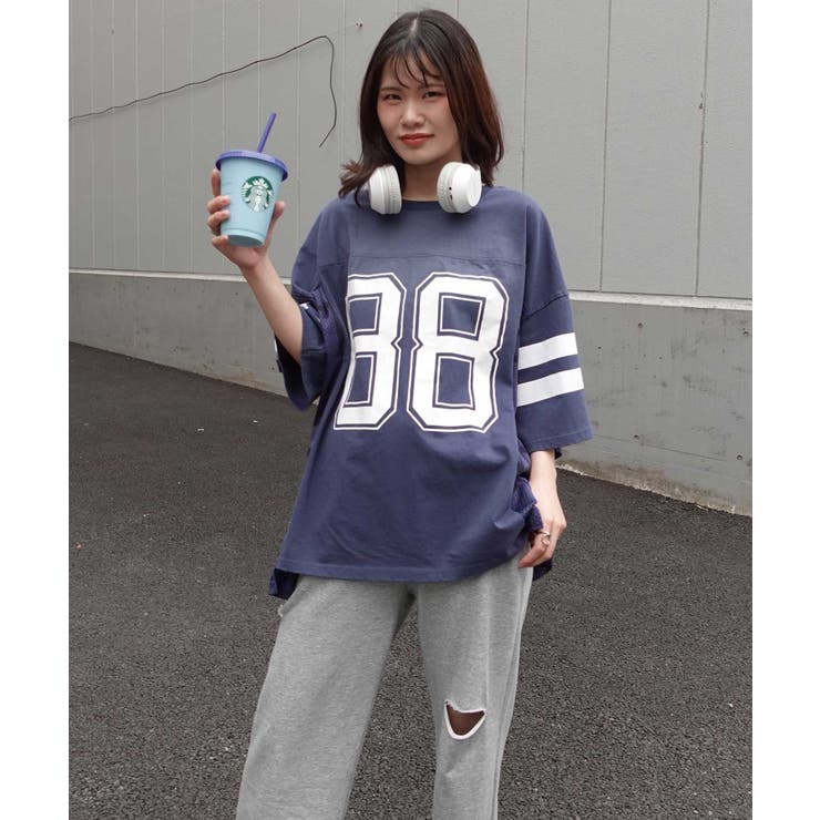 メッシュ切り替えナンバーTシャツ | CORNERS  | 詳細画像13 