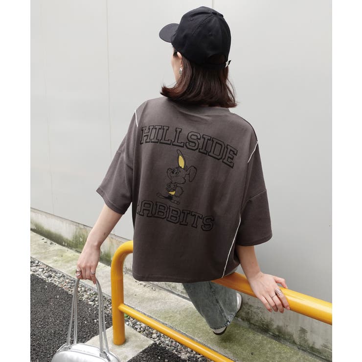 ワッフル切り替えカレッジロゴTシャツ | CORNERS  | 詳細画像6 