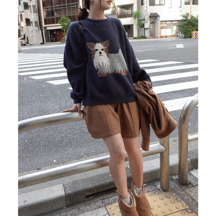 DOG柄ジャガードニットプルオーバー | CORNERS  | 詳細画像2 