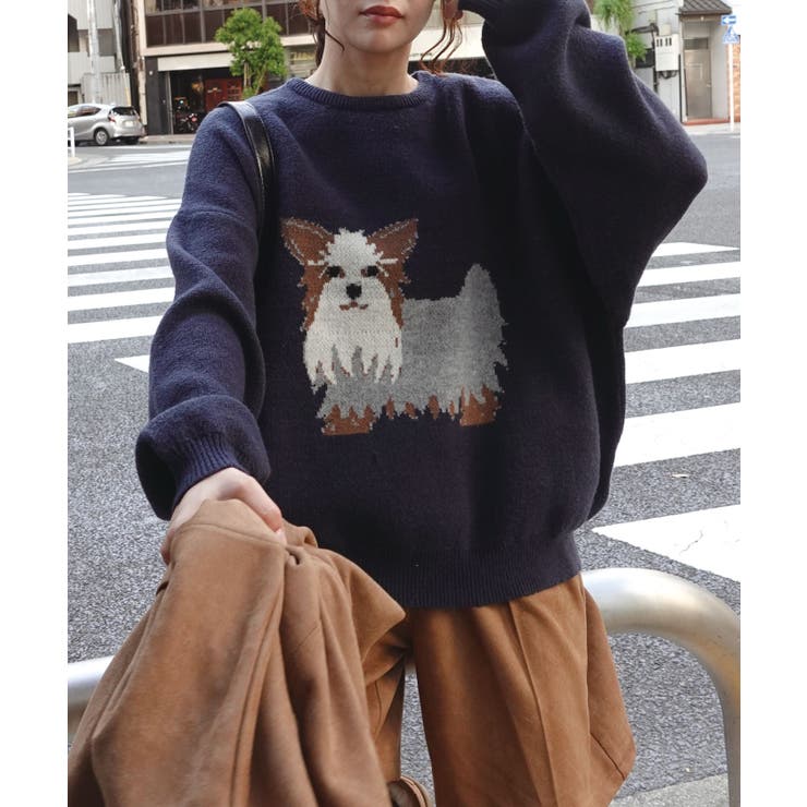 DOG柄ジャガードニットプルオーバー | CORNERS  | 詳細画像10 