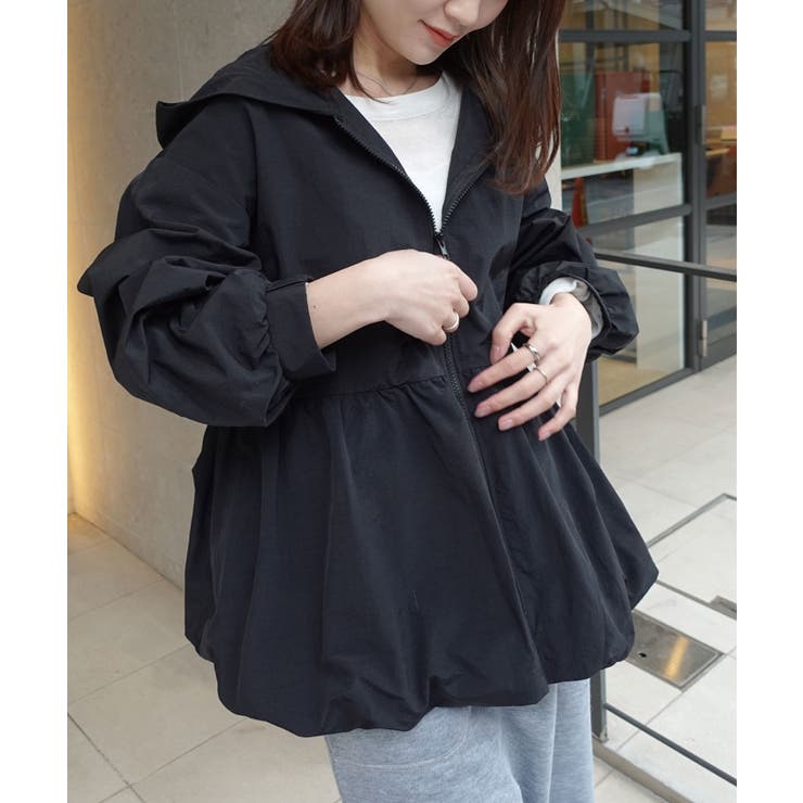 バルーンペプラムフードブルゾン | CORNERS  | 詳細画像1 