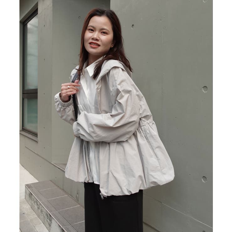 バルーンペプラムフードブルゾン | CORNERS  | 詳細画像18 