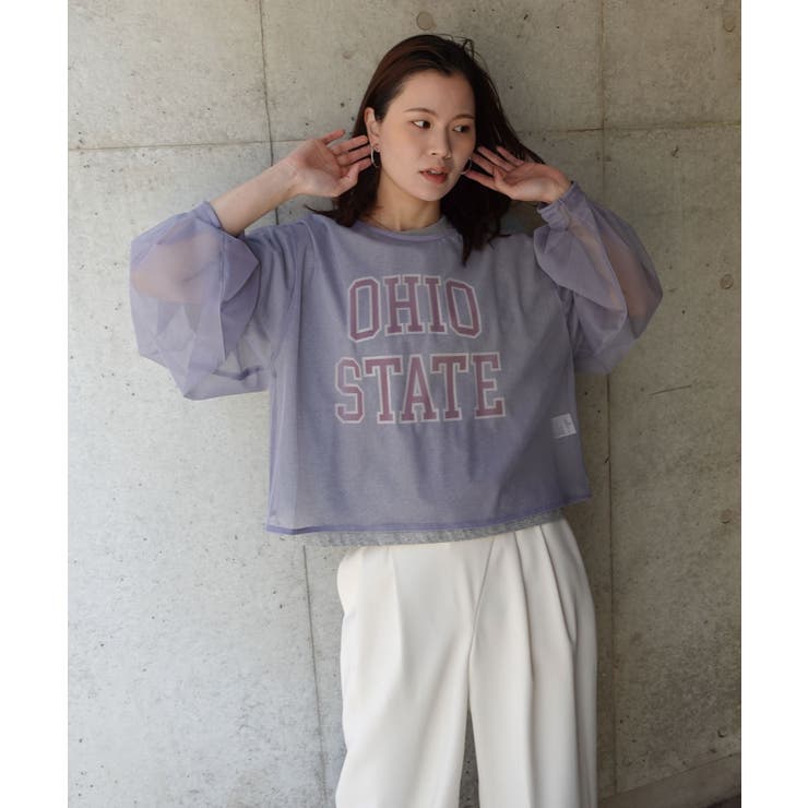 カレッジTシャツ×チュールトップスセット | CORNERS  | 詳細画像9 